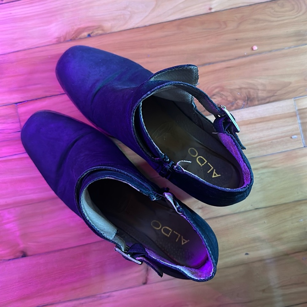 aldo black booties size 10